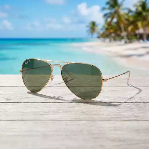 Lunettes Ray-Ban - detail - peche a lacanau