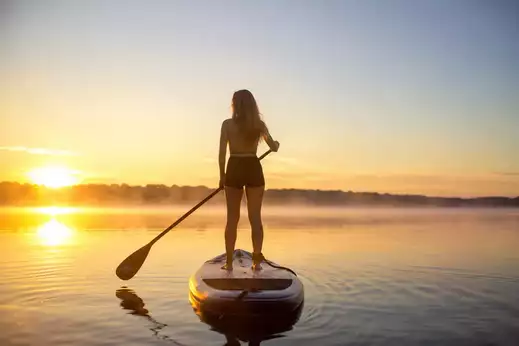 Chris, the original Lacanau SUP rider | Location paddle Lacanau - location canoe lacanau